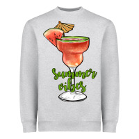 Heather Grey summer vibes Heavyweight Sweatshirt - JahusDesignShop