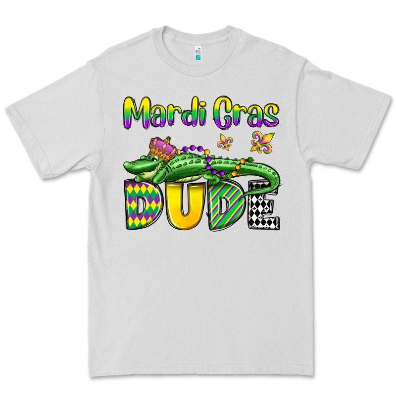 Mardi Gras Dude Alligator Olivia Premium Tee by OliviaCreatesArt | Teevron
