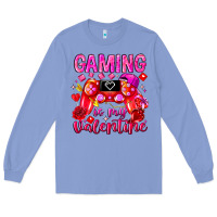 Colony Blue Gaming is My Valentine Long Sleeve Tee - CowhideDigitalArt