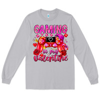 Moon Dust Gaming is My Valentine Long Sleeve Tee - CowhideDigitalArt