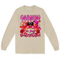 Mushroom Gaming is My Valentine Long Sleeve Tee - CowhideDigitalArt