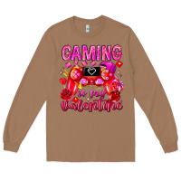 Toasted Coconut Gaming is My Valentine Long Sleeve Tee - CowhideDigitalArt
