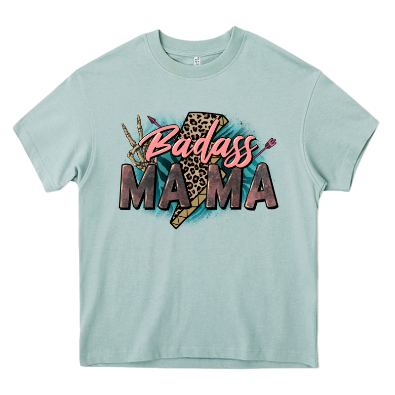 Badass Mama Mother's Day Png Sublimation Design Do Heavy Core Tee by CowGirlArtShop | Teevron