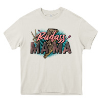 Cream Badass Mama Mother's Day png sublimation design do Heavy Core Tee - CowGirlArtShop