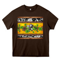 Chocolate Brown st Patricks day western shamrock Heavy Core Tee - Jasminsmagicworld