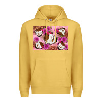 Antique Gold Guinea pig flowers Premium Hoodie - Artiststas