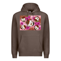 Coffee Guinea pig flowers Premium Hoodie - Artiststas