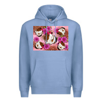 Colony Blue Guinea pig flowers Premium Hoodie - Artiststas