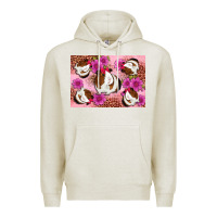 Oatmeal Heather Guinea pig flowers Premium Hoodie - Artiststas