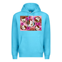 Ocean Blue Guinea pig flowers Premium Hoodie - Artiststas