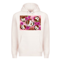 Pale Pink Guinea pig flowers Premium Hoodie - Artiststas