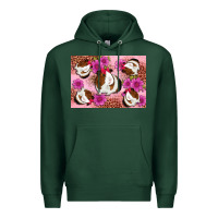 Sports Green Guinea pig flowers Premium Hoodie - Artiststas
