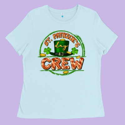 St. Patrick's Day Crew Ladies Tee Designed By Fadigitalartstudio
