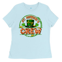 Baby Blue St. Patrick's Day crew Ladies Tee - FaDigitalArtStudio