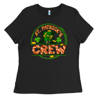 Black St. Patrick's Day crew Ladies Tee - FaDigitalArtStudio