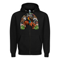 Black rodeo cowboy rainbow Zipper Hoodie - JahusDesignShop
