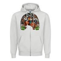 Dove Grey rodeo cowboy rainbow Zipper Hoodie - JahusDesignShop