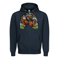 Navy rodeo cowboy rainbow Zipper Hoodie - JahusDesignShop