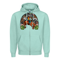 Seafoam rodeo cowboy rainbow Zipper Hoodie - JahusDesignShop