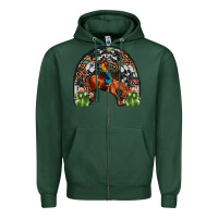 Sports Green rodeo cowboy rainbow Zipper Hoodie - JahusDesignShop