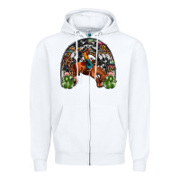 White rodeo cowboy rainbow Zipper Hoodie - JahusDesignShop