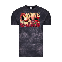Cloud Black Wine İs My Valentine Fa Vintage Tee - FaDigitalArtStudio
