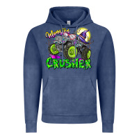 Vintage Denim Monster Crusher Vintage Hoodie - CowhideDigitalArt