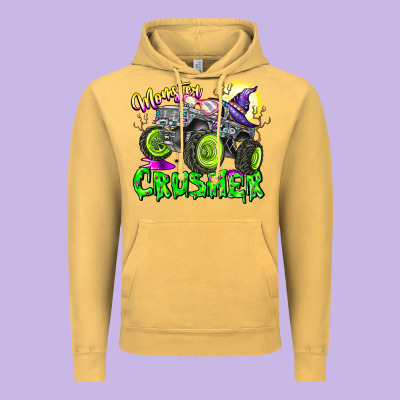 Monster Crusher Vintage Hoodie Designed By Cowhidedigitalart