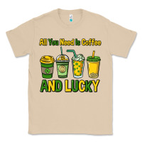 Mushroom All you need is coffee and lucky St. Patrick's Classic Tee - HowdyJamesFarm
