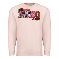 Pale Pink xoxo calf Premium Sweatshirt - RanaPortraitStore