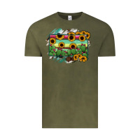 Vintage Olive south Dakota State Map Vintage Tee - RanaPortraitStore