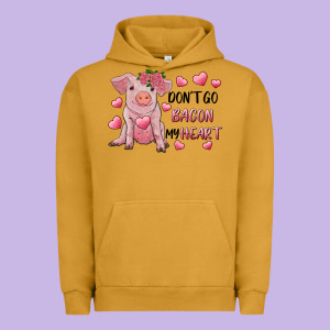Valentine's Day Don't Go Bacon My Heart Urban Hoodie Designed By Ranaportraitstore