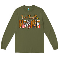 Army Green football NONNiE Long Sleeve Tee - CowhideDigitalArt