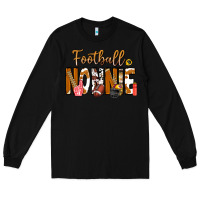 Black football NONNiE Long Sleeve Tee - CowhideDigitalArt