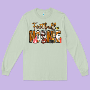 Football Nonnie Long Sleeve Tee Designed By Cowhidedigitalart