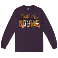 Plum football NONNiE Long Sleeve Tee - CowhideDigitalArt