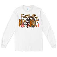 White football NONNiE Long Sleeve Tee - CowhideDigitalArt