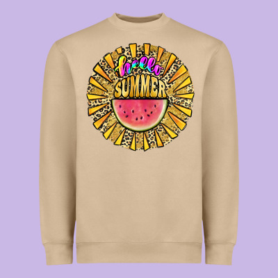 Hello Summer Heavyweight Sweatshirt Designed By Jahusdesignshop