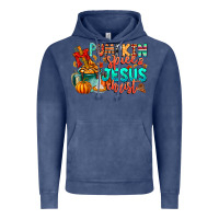 Vintage Denim Pumpkin pie Jesus Christ Vintage Hoodie - CowhideDigitalArt