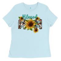 Baby Blue Blessed mom Mother's Day Ladies Tee - FaDigitalArtStudio