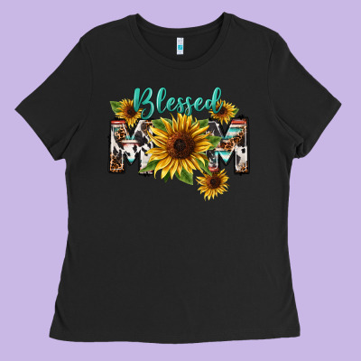 Blessed Mom Mother's Day Ladies Tee Designed By Fadigitalartstudio