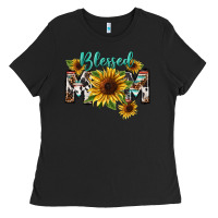 Black Blessed mom Mother's Day Ladies Tee - FaDigitalArtStudio