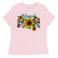 Bubblegum Pink Blessed mom Mother's Day Ladies Tee - FaDigitalArtStudio