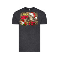 Vintage Black this is as merry as i get skull Vintage Tee - FaDigitalArtStudio
