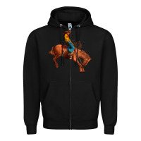 Black cowboy rodeo Zipper Hoodie - JahusDesignShop