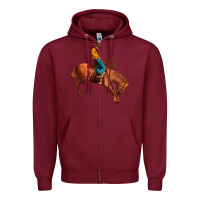 Burgundy cowboy rodeo Zipper Hoodie - JahusDesignShop