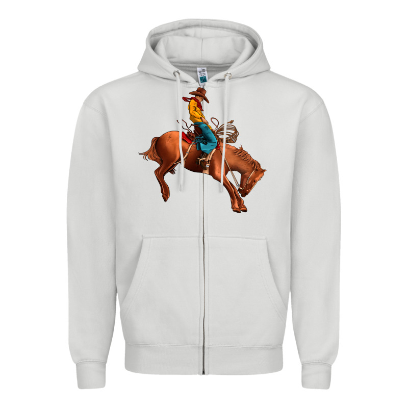 Cowboy Rodeo Zipper Hoodie by JahusDesignShop | Teevron