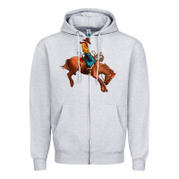 Heather Grey cowboy rodeo Zipper Hoodie - JahusDesignShop