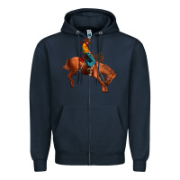 Navy cowboy rodeo Zipper Hoodie - JahusDesignShop