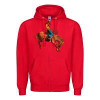 Red cowboy rodeo Zipper Hoodie - JahusDesignShop